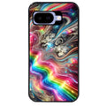 Coque pour Pixel 8A 9A 10A marbre arc en ciel