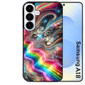 Coque pour Galaxy A08 A18 A28 A38 A58 marbre arc en ciel