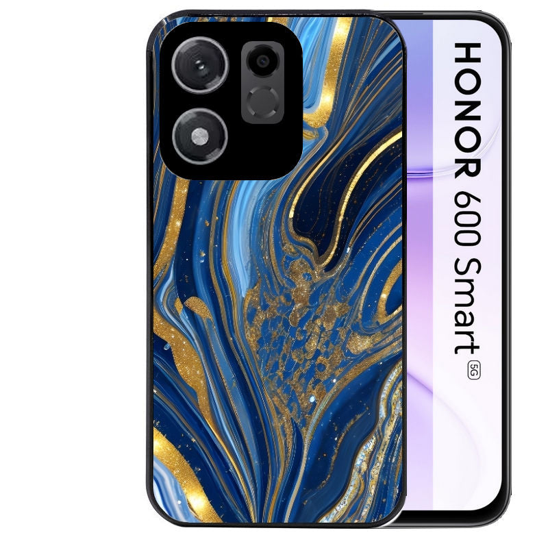 Coque pour Honor 600 SMART marbre bleu agathe