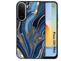 Coque pour POCO C81 PRO marbre bleu agathe