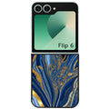 Coque pour Z FLIP 6 7 8 marbre bleu agathe