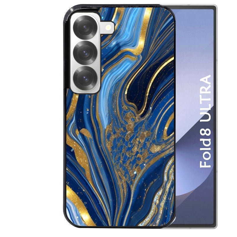 Coque pour Z Fold 8 / ULTRA marbre bleu agathe
