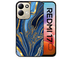 Coque pour Redmi 17 et 17C 4G 5G marbre bleu agathe