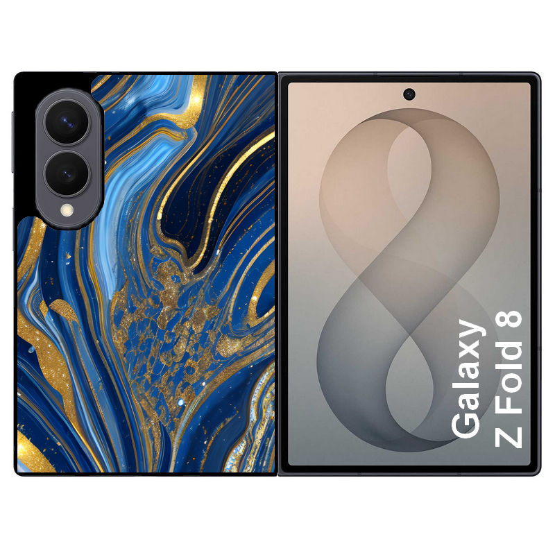 Coque pour Z FOLD 8 marbre bleu agathe