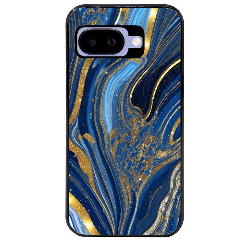 Coque pour Pixel 8A 9A 10A marbre bleu agathe
