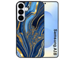Coque pour Galaxy A08 A18 A28 A38 A58 marbre bleu agathe