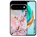 Coque pour Pixel 10 / 11 / PRO / XL marbre fleur cerisier