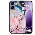 Coque pour Oppo A6 A6 A6K marbre fleur cerisier