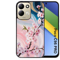 Coque pour POCO C95 PRO marbre fleur cerisier