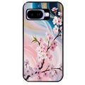 Coque pour Pixel 8A 9A 10A marbre fleur cerisier