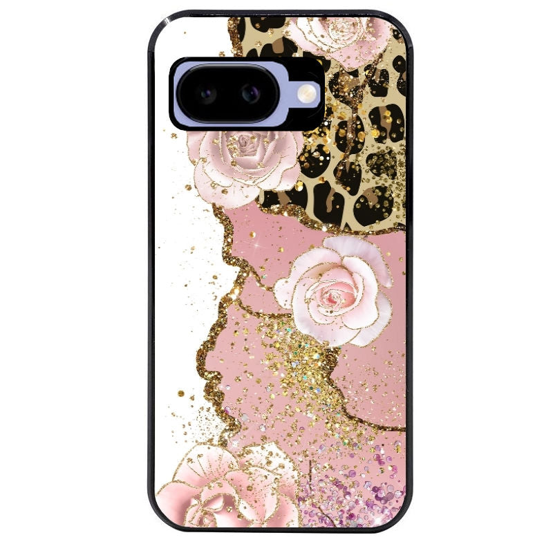 Coque pour Pixel 8A 9A 10A marbre fleur leopard