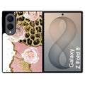 Coque pour Z FOLD 8 marbre fleur leopard