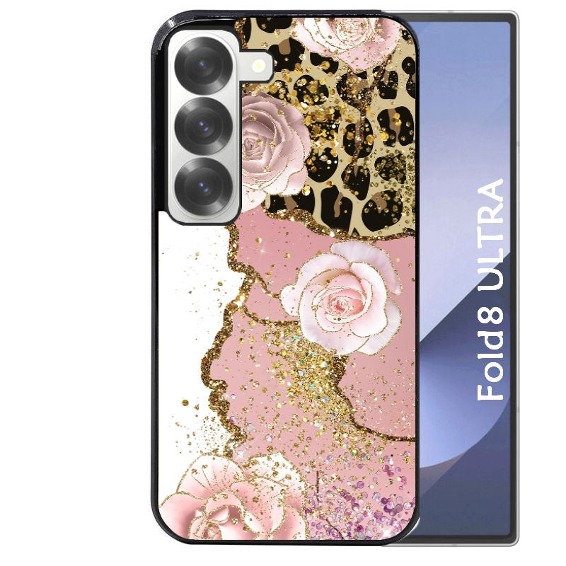 Coque pour Z Fold 8 / ULTRA marbre fleur leopard