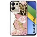 Coque pour POCO C95 PRO marbre fleur leopard