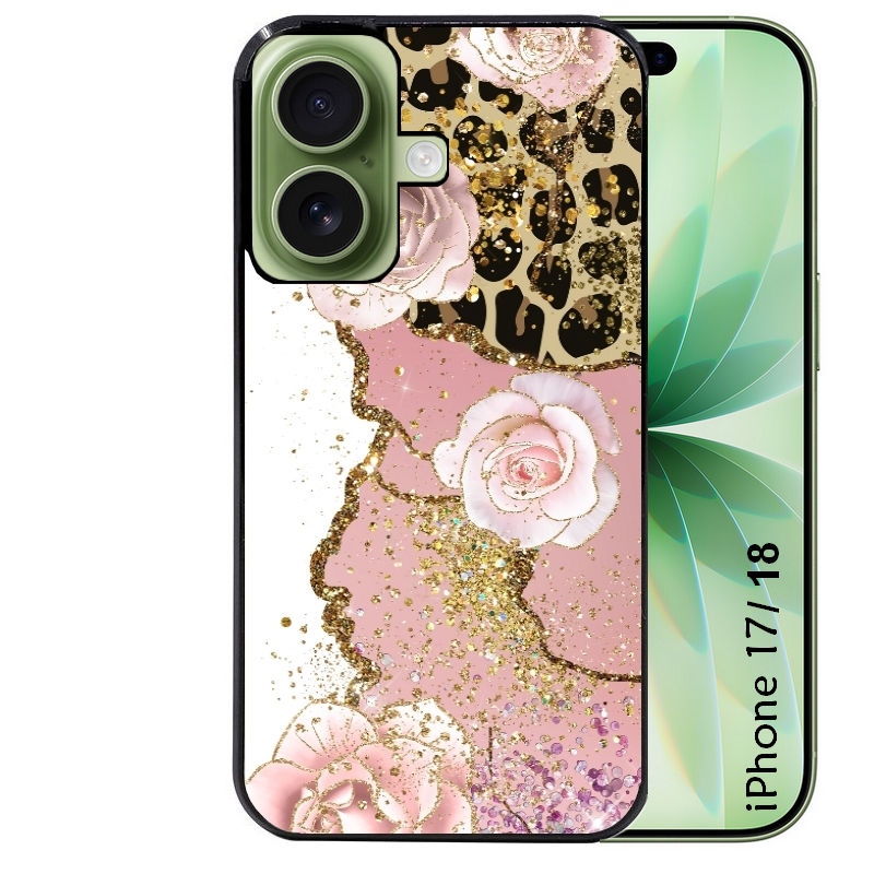 Coque pour Iphone 18 / PRO / PRO MAX / 18E marbre fleur leopard