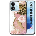 Coque pour Redmi Note 17 et PRO 4G 5G Max marbre fleur leopard