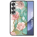 Coque pour Z Fold 8 / ULTRA marbre fleur turquoise