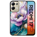 Coque pour Redmi 17 et 17C 4G 5G marbre fleur