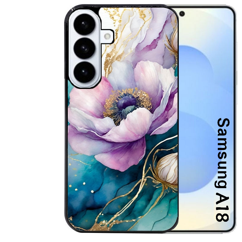 Coque pour Galaxy A08 A18 A28 A38 A58 marbre fleur