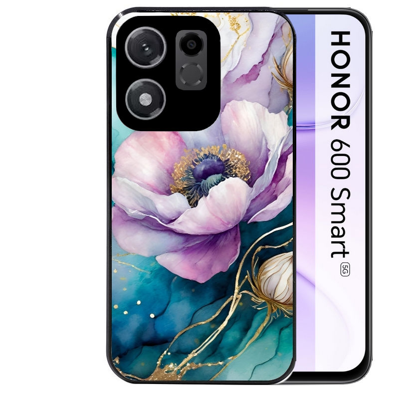 Coque pour Honor 600 SMART marbre fleur