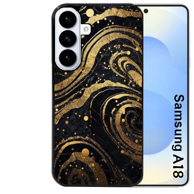 Coque pour Galaxy A08 A18 A28 A38 A58 marbre noir