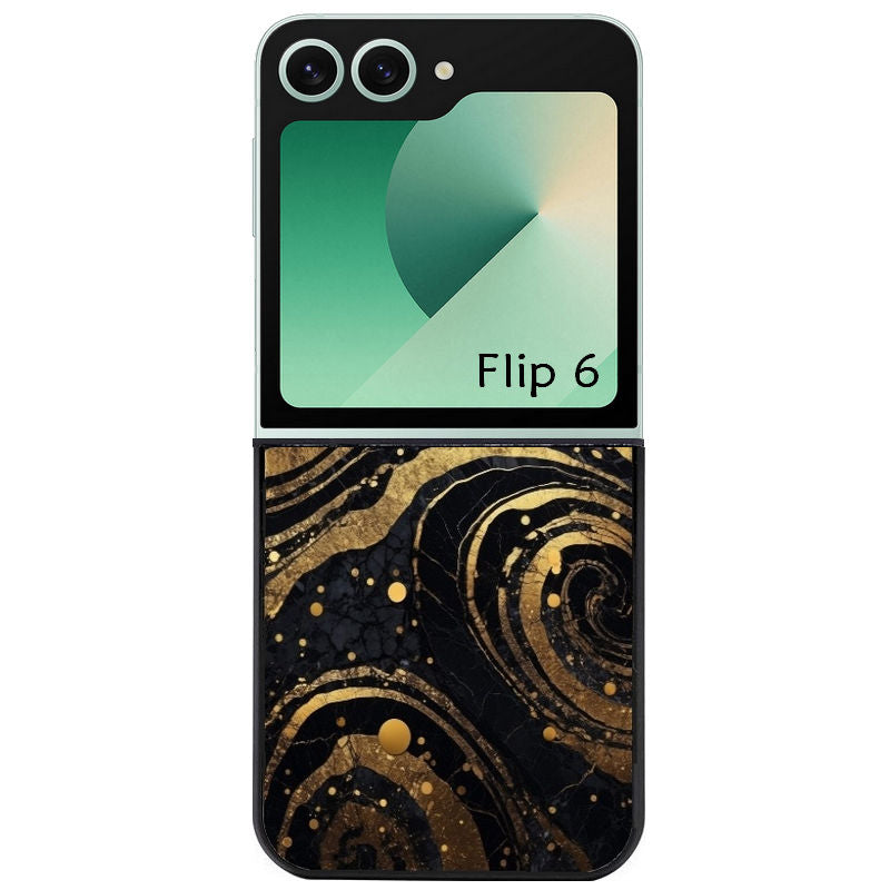 Coque pour Z FLIP 6 7 8 marbre noir