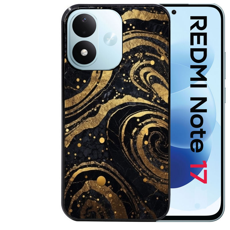 Coque pour Redmi Note 17 et PRO 4G 5G Max marbre noir