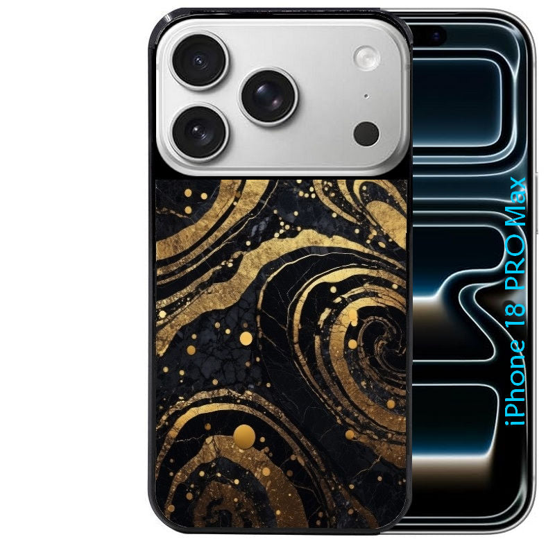 Coque pour Iphone 18 / PRO / PRO MAX / 18E marbre noir