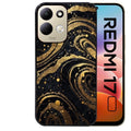 Coque pour Redmi 17 et 17C 4G 5G marbre noir