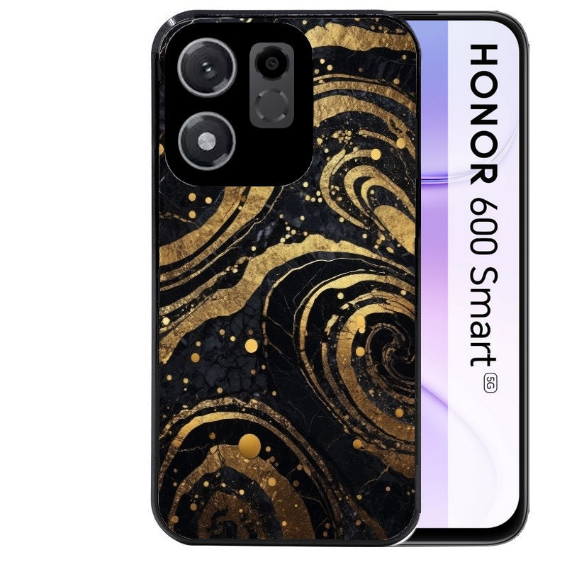 Coque pour Honor 600 SMART marbre noir