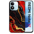 Coque pour Redmi Note 17 et PRO 4G 5G Max marbre rouge