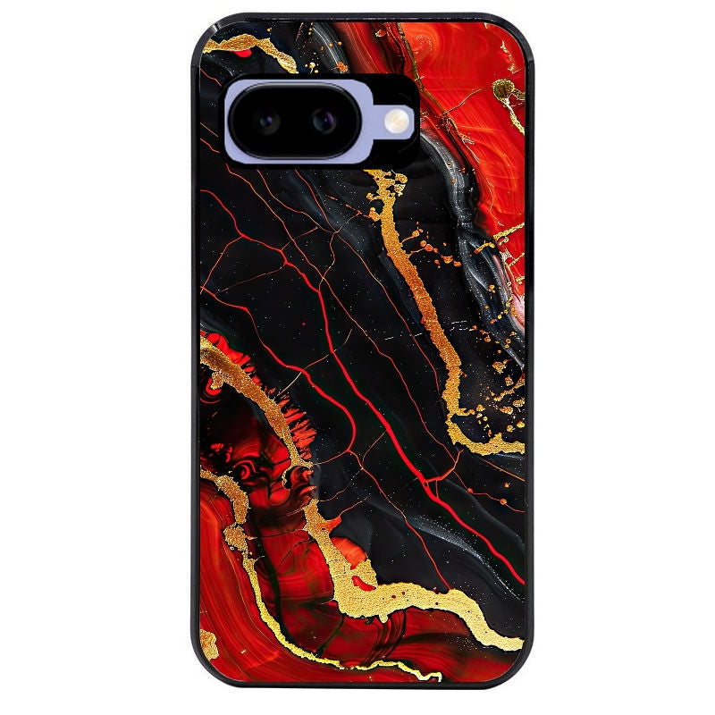 Coque pour Pixel 8A 9A 10A marbre rouge