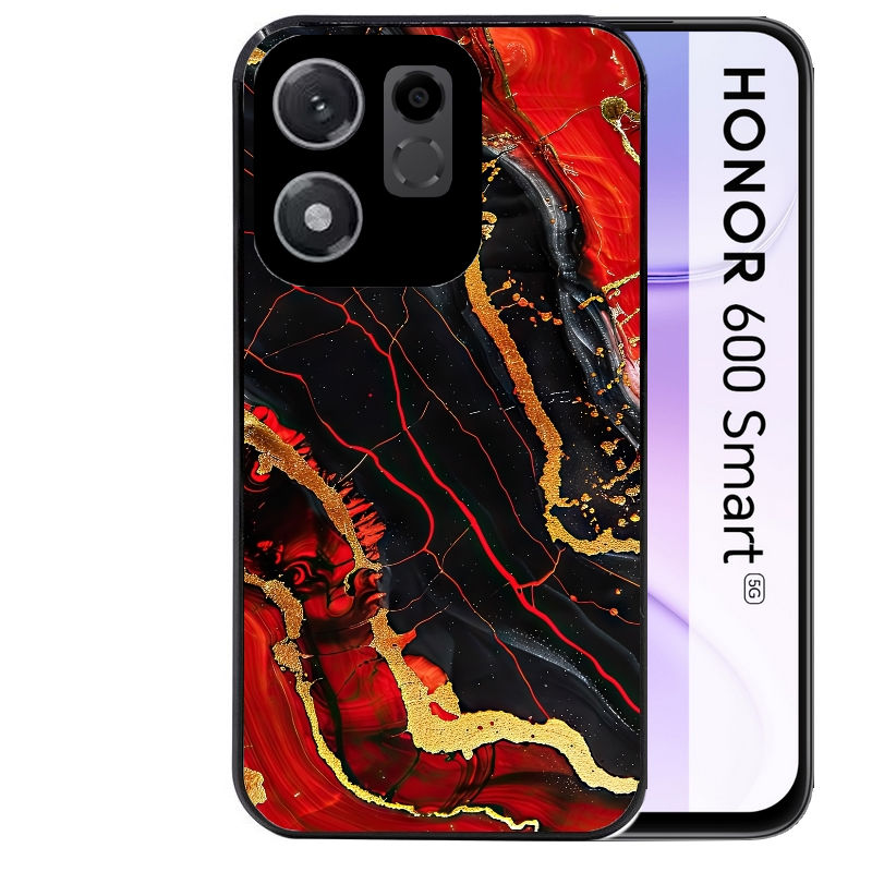 Coque pour Honor 600 SMART marbre rouge