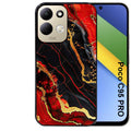 Coque pour POCO C95 PRO marbre rouge
