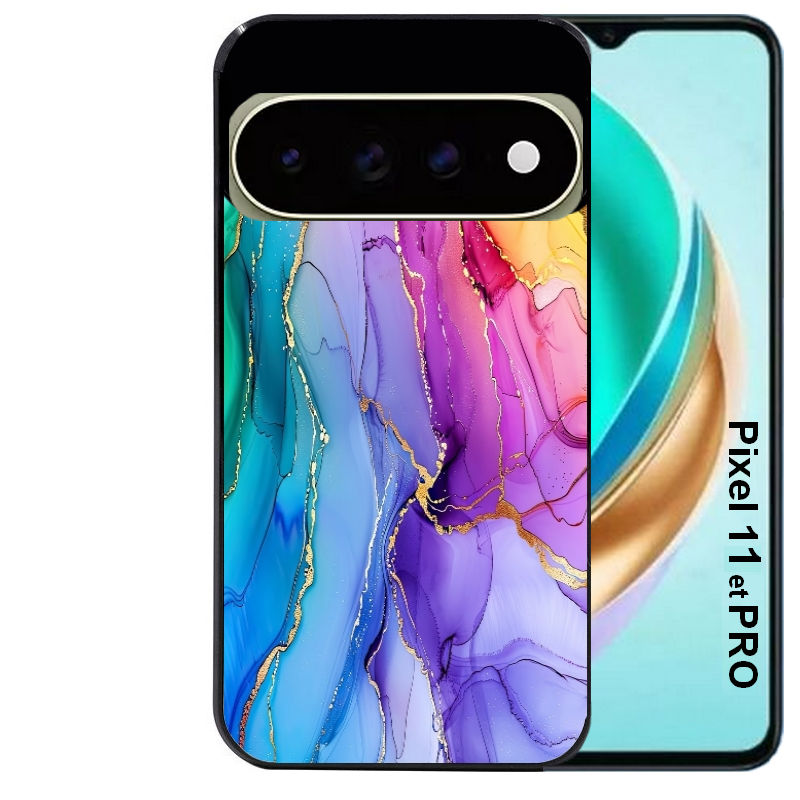 Coque pour Pixel 10 / 11 / PRO / XL marbre tie dye