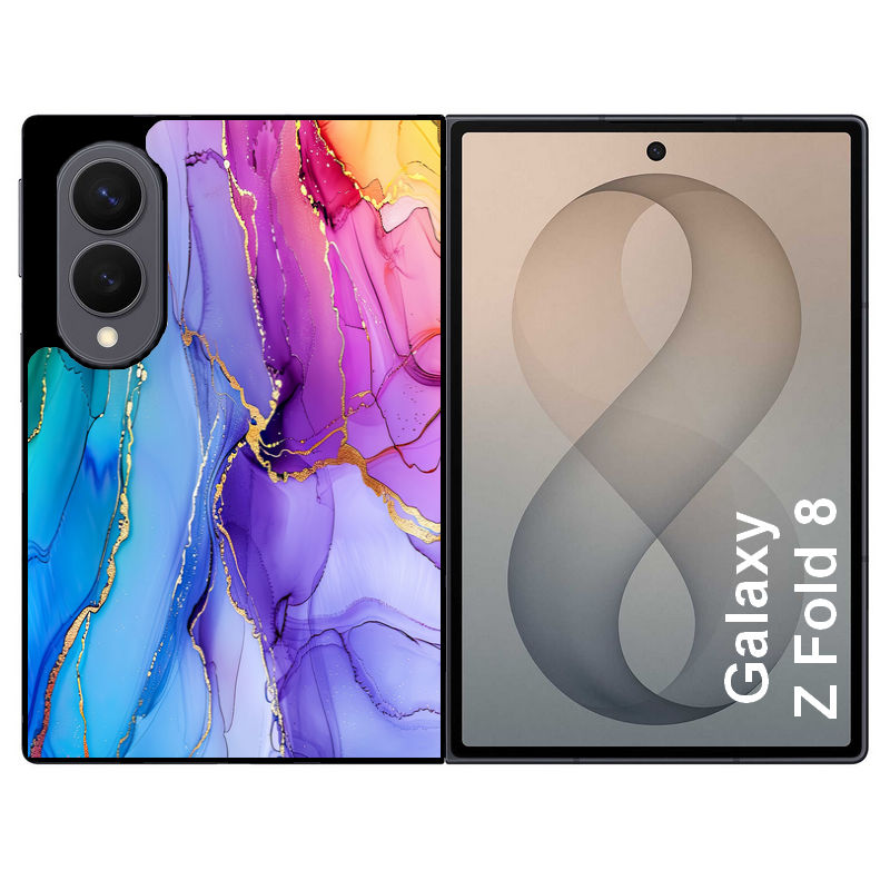 Coque pour Z FOLD 8 marbre tie dye