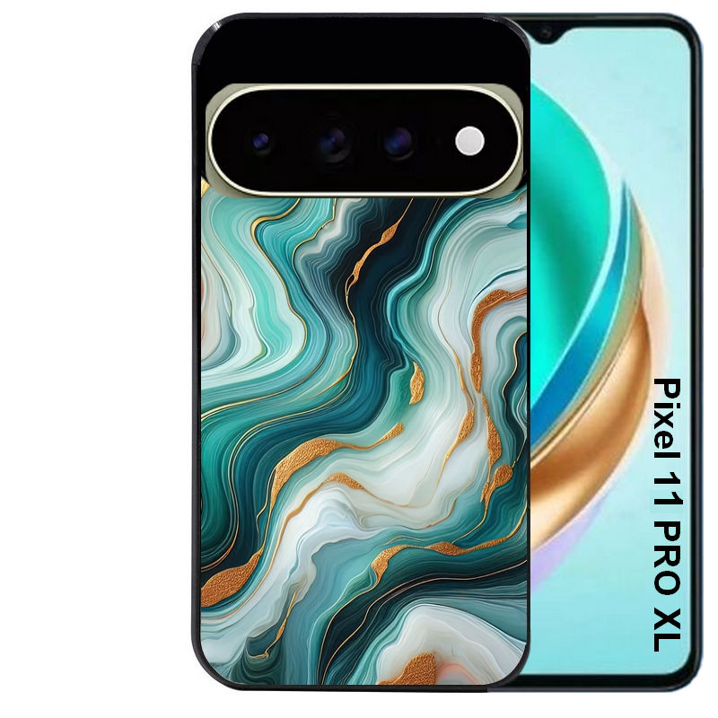 Coque pour Pixel 10 / 11 / PRO / XL marbre vert