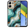 Coque pour POCO C95 PRO marbre vert