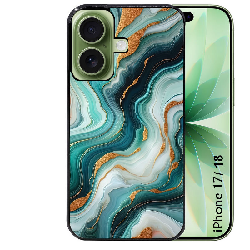 Coque pour Iphone 18 / PRO / PRO MAX / 18E marbre vert