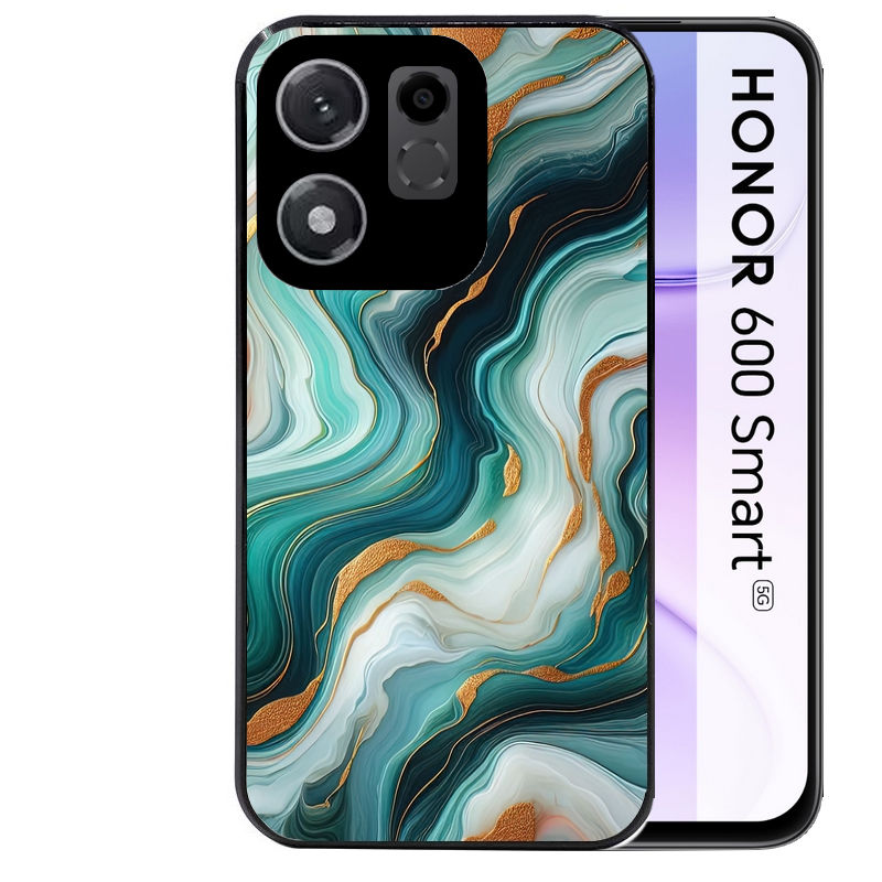 Coque pour Honor 600 SMART marbre vert