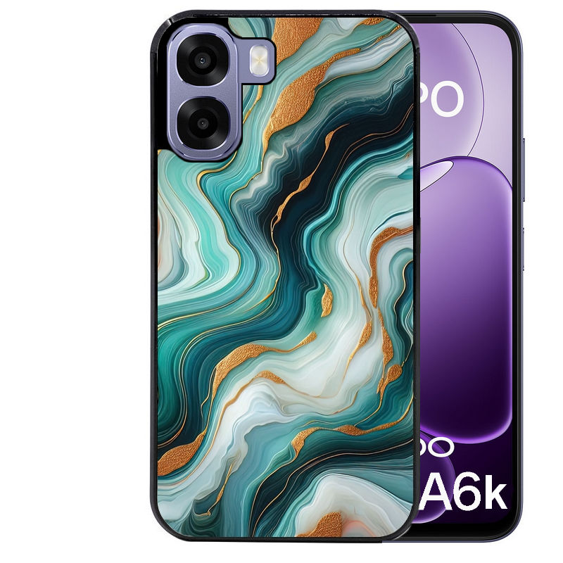 Coque pour Oppo A6 A6 A6K marbre vert