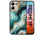 Coque pour Redmi 17 et 17C 4G 5G marbre vert
