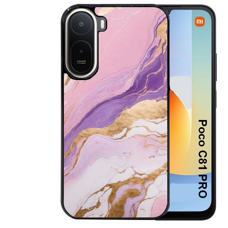 Coque pour POCO C81 PRO marbre violet