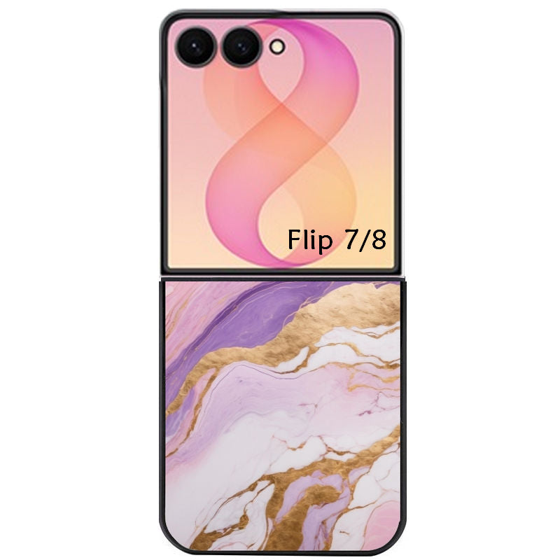 Coque pour Z FLIP 6 7 8 marbre violet