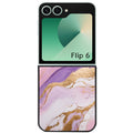 Coque pour Z FLIP 6 7 8 marbre violet