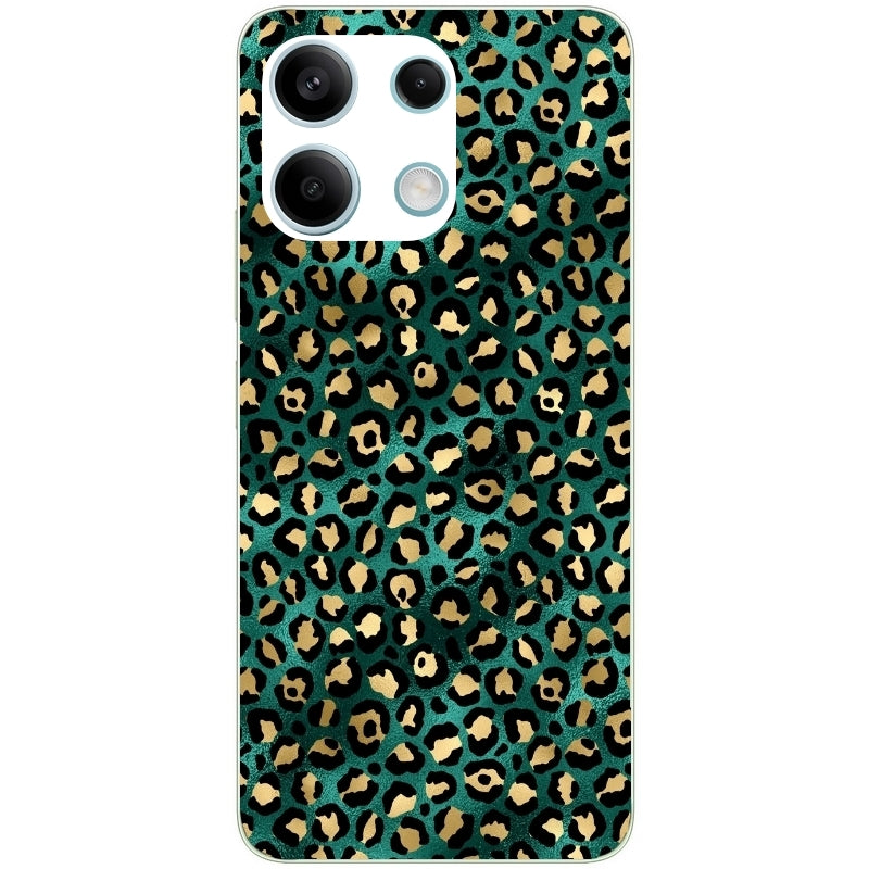 Coque taperso pour POCO X6 5G avec motif leopard vert protection antichoc personnalisée
