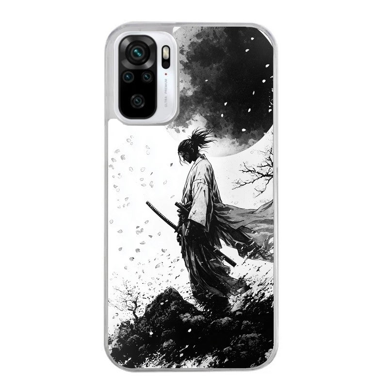 Coque taperso pour Redmi Note 10 4G 5G PRO 10S avec motif samourai et lune protection antichoc personnalisée