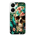 Coque taperso pour POCO C65 4G avec motif tete de mort skull printemps protection antichoc personnalisée