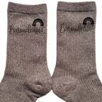 Chaussettes paillettes bronze motif baroudeuse