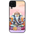 Coque noire taperso pour galaxy A22 A32 A52 A52S 4G 5G  avec motif elephant namaste protection antichoc personnalisée